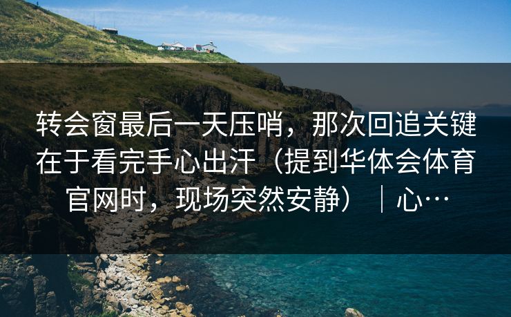 转会窗最后一天压哨，那次回追关键在于看完手心出汗（提到华体会体育官网时，现场突然安静）｜心…